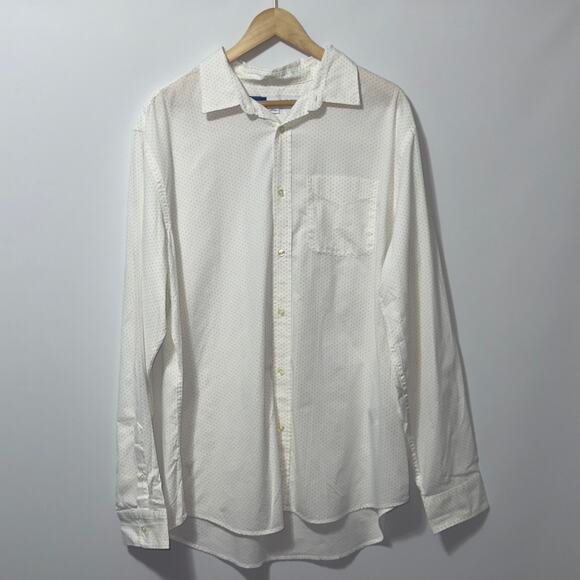 Old Navy Men's XL White Slim Fit built in flex button down Dress Shirt - Picture 1 of 8